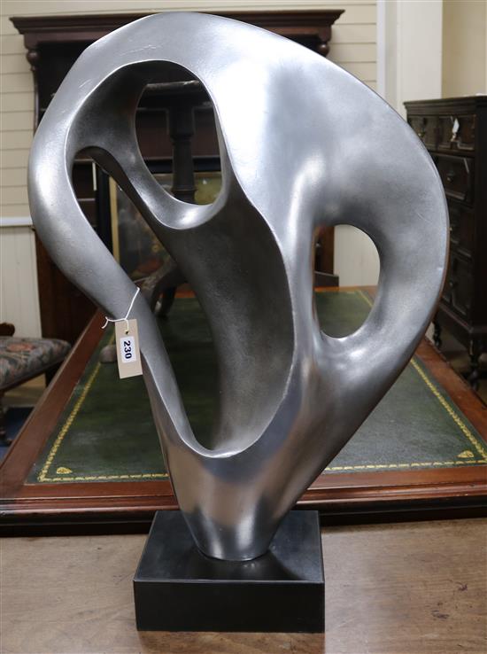 A free standing modern sculpture